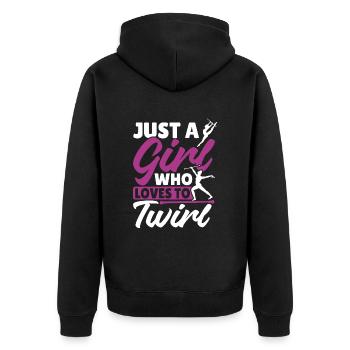 Baton Twirling Baton Twirler Gift - Unisex Premium Organic Zip Hoodie - black - Back - Nico (187cm)