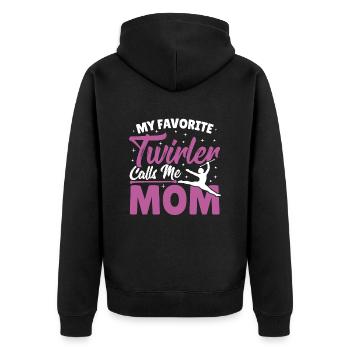 Baton Twirling Baton Twirler Gift - Unisex Premium Organic Zip Hoodie - black - Back - Nico (187cm)