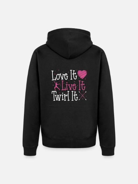 Baton Twirling Baton Twirler Geschenk - Unisex Premium Bio Zip Hoodie - Schwarz