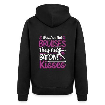 Baton Twirling Baton Twirler Gift - Unisex Premium Organic Zip Hoodie - black - Back - Nico (187cm)