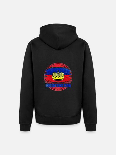 Liechtenstein - Unisex Premium Bio Zip Hoodie - Schwarz
