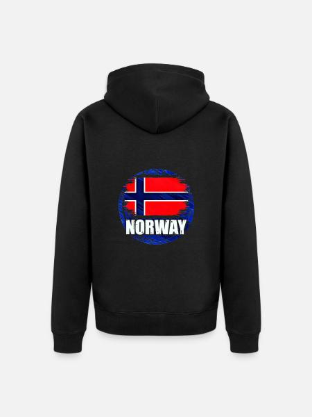Norway - Unisex Premium Organic Zip Hoodie - black