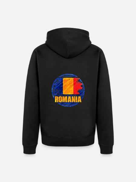 Roumanie - Veste à capuche bio Premium Unisexe - noir