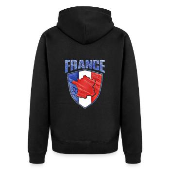 France - Veste à capuche bio Premium Unisexe - noir - Dos - Nico (187cm)