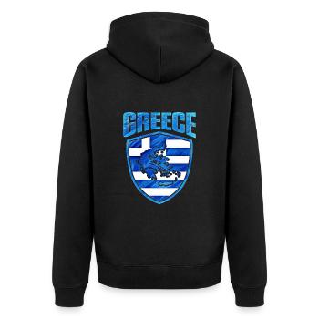 Grèce - Veste à capuche bio Premium Unisexe - noir - Dos - Nico (187cm)