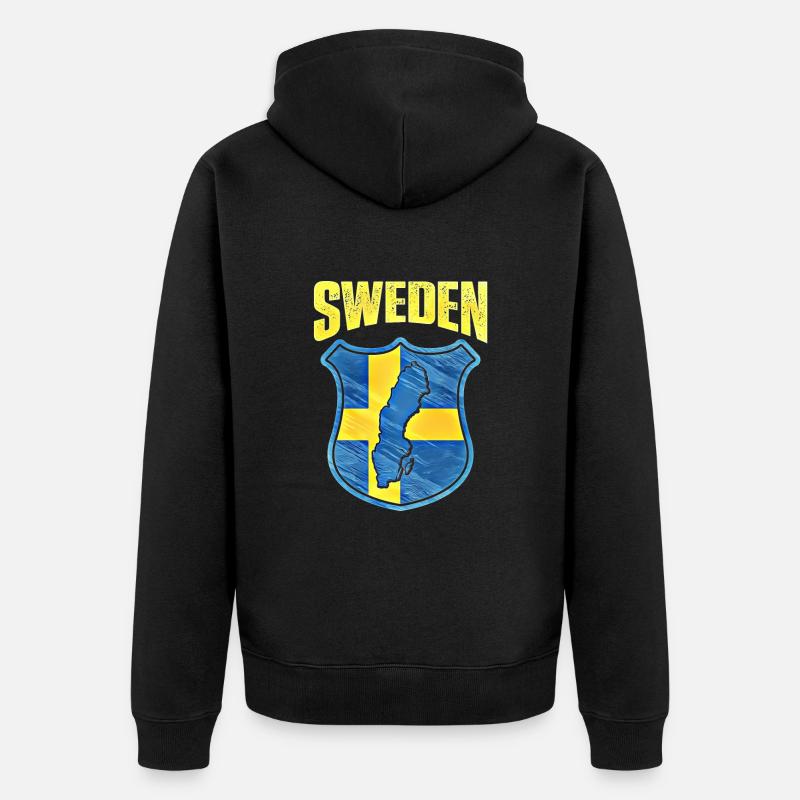 Suède - Veste à capuche bio Premium Unisexe - noir