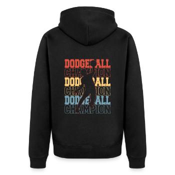 Dodgeball Gaga Ball Dodgeball Player Gift - Unisex Premium Organic Zip Hoodie - black - Back - Nico (187cm)
