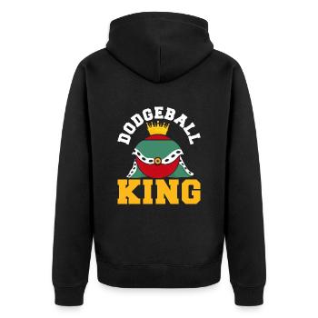 Dodgeball Gaga Ball Dodgeball Player Gift - Unisex Premium Organic Zip Hoodie - black - Back - Nico (187cm)