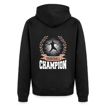 Dodgeball Gaga Ball Dodgeball Player Gift - Unisex Premium Organic Zip Hoodie - black - Back - Nico (187cm)
