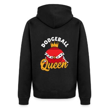 Dodgeball Gaga Ball Dodgeball Player Gift - Unisex Premium Organic Zip Hoodie - black - Back - Nico (187cm)