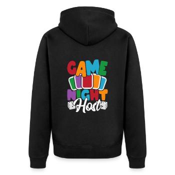 Board Games Game Board Gift - Unisex Premium Organic Zip Hoodie - black - Back - Nico (187cm)
