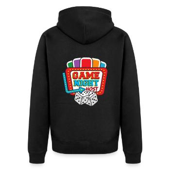 Board Games Game Board Gift - Unisex Premium Organic Zip Hoodie - black - Back - Nico (187cm)