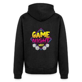 Jeux de société jeu de société cadeau - Veste à capuche bio Premium Unisexe - noir - Dos - Nico (187cm)