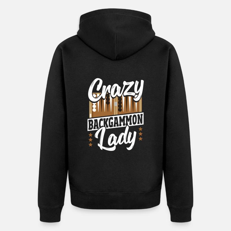 Backgammon - Unisex Premium Bio Zip Hoodie - Schwarz