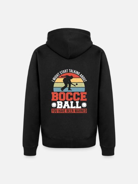 Bocce - Unisex Premium Organic Zip Hoodie - black