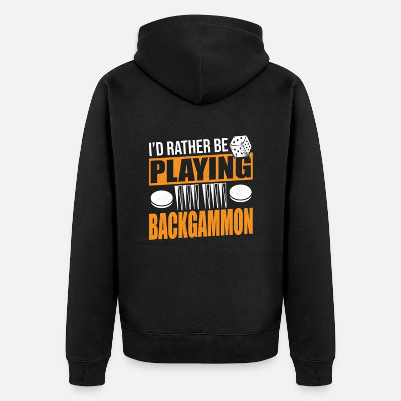 Backgammon - Veste à capuche bio Premium Unisexe - noir