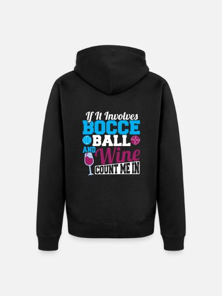 Bocce - Unisex Premium Organic Zip Hoodie - black