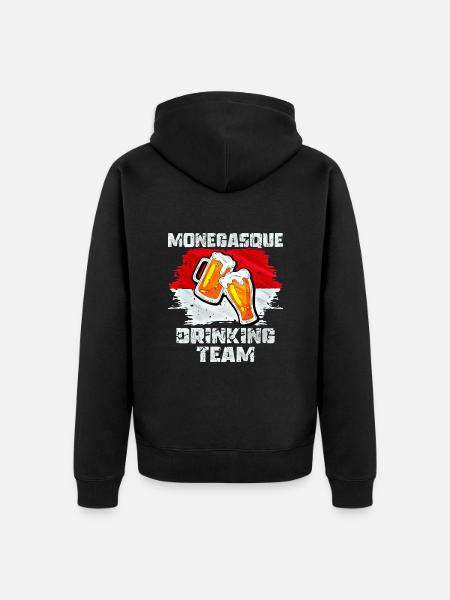 Monaco Drinking Team - Unisex Premium Organic Zip Hoodie - black