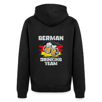 Équipe de beuverie d’Allemagne - Veste à capuche bio Premium Unisexe - noir - Dos - Nico (187cm)