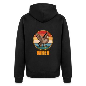 Troglodyte oiseau - Veste à capuche bio Premium Unisexe - noir - Dos - Nico (187cm)