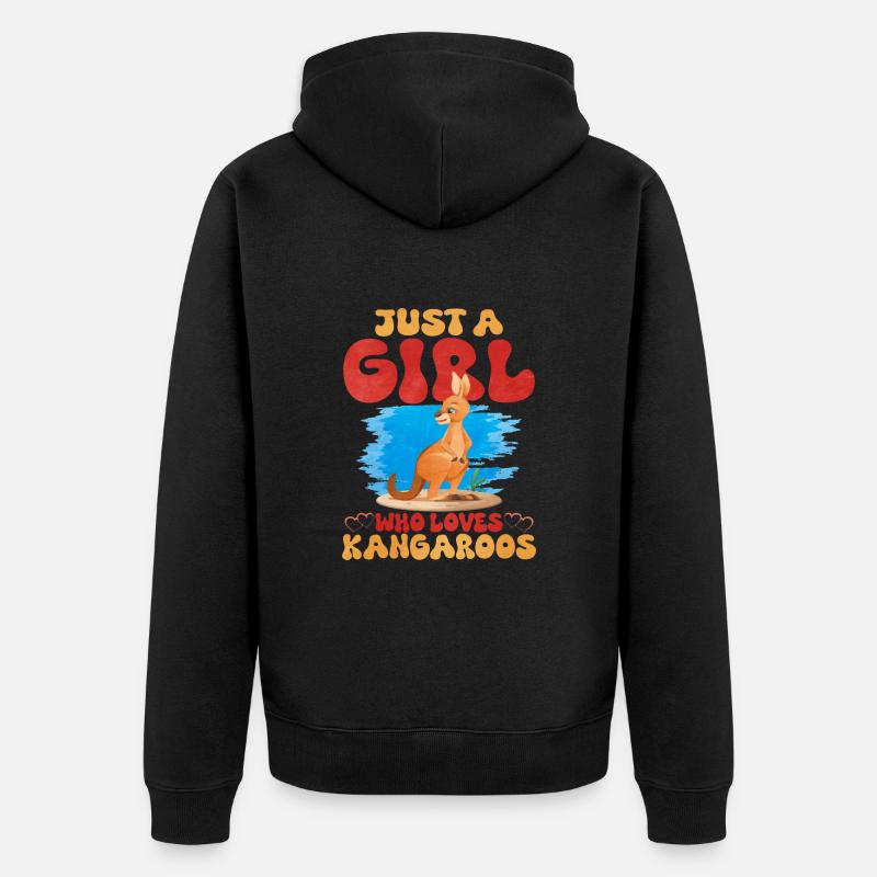 kangourou - Veste à capuche bio Premium Unisexe - noir