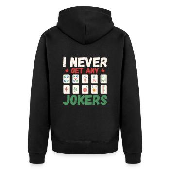 Cadeau pour les fans de Mahjong - Veste à capuche bio Premium Unisexe - noir - Dos - Nico (187cm)