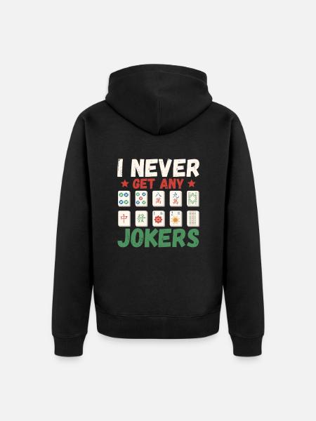 Gift for Mahjong Fans - Unisex Premium Organic Zip Hoodie - black