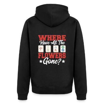 Cadeau pour les fans de Mahjong - Veste à capuche bio Premium Unisexe - noir - Dos - Nico (187cm)