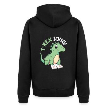 Cadeau pour les fans de Mahjong - Veste à capuche bio Premium Unisexe - noir - Dos - Nico (187cm)