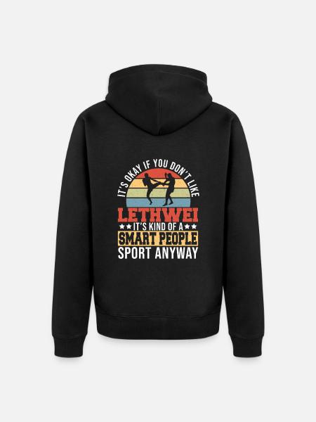 Lethwei Burmese Gift - Unisex Premium Organic Zip Hoodie - black