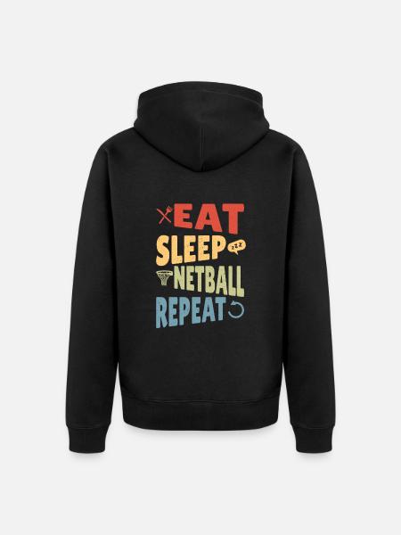 Love Netball Netball Player Gift - Unisex Premium Organic Zip Hoodie - black