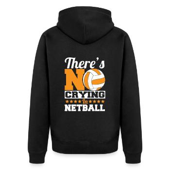 Love Netball Netball Player Gift - Unisex Premium Organic Zip Hoodie - black - Back - Nico (187cm)