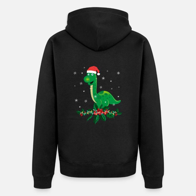 Brontosaure Dino cadeau - Veste à capuche bio Premium Unisexe - noir