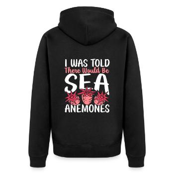 Cadeau d’anémones de mer - Veste à capuche bio Premium Unisexe - noir - Dos - Nico (187cm)