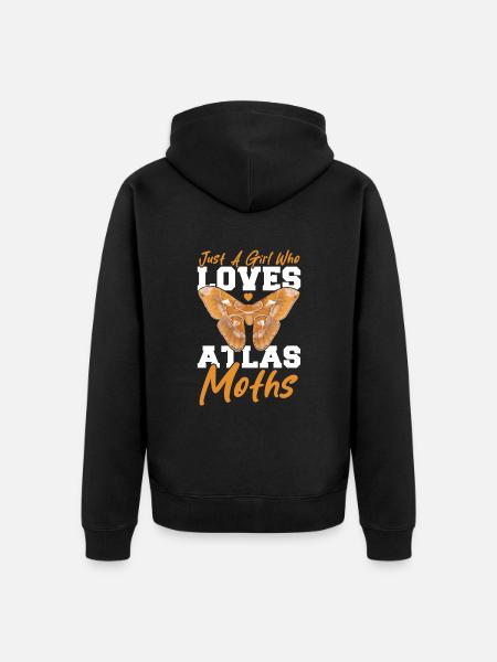 Moths Insect Gift - Unisex Premium Organic Zip Hoodie - black