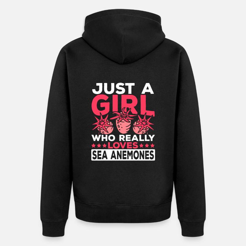 Cadeau d’anémones de mer - Veste à capuche bio Premium Unisexe - noir
