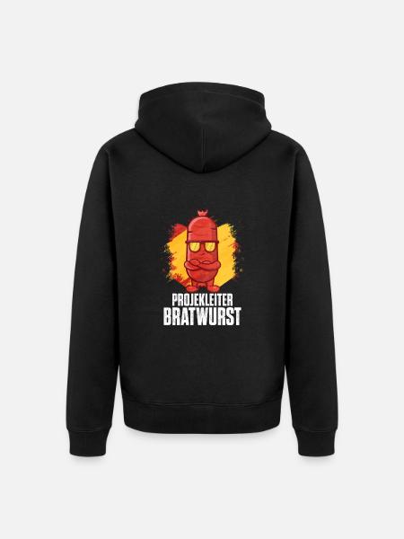 Bratwurst as a gift - Unisex Premium Organic Zip Hoodie - black