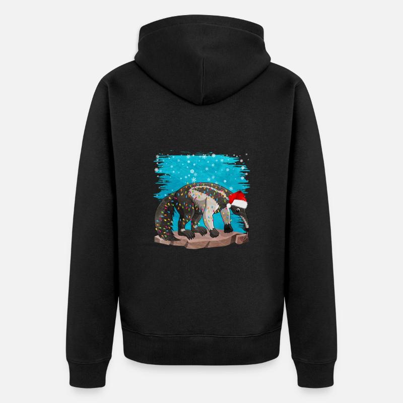 Cher cadeau de fourmilier - Veste à capuche bio Premium Unisexe - noir