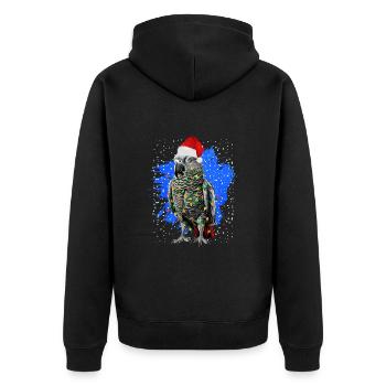 Cadeau de perroquet gris africain - Veste à capuche bio Premium Unisexe - noir - Dos - Nico (187cm)