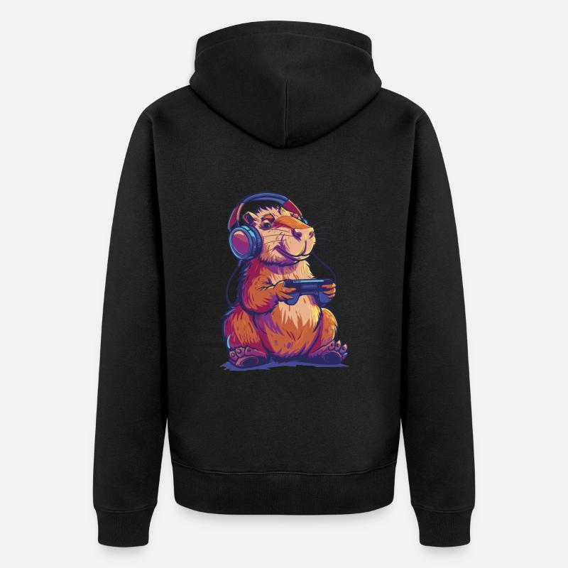 Jeu vidéo Capybara - Veste à capuche bio Premium Unisexe - noir