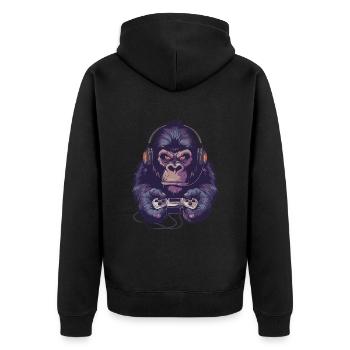 Jeu vidéo Gorilla - Veste à capuche bio Premium Unisexe - noir - Dos - Nico (187cm)