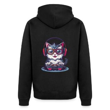 Persisches Videospiel - Unisex Premium Bio Zip Hoodie - Schwarz - Hinten - Nico (187cm)