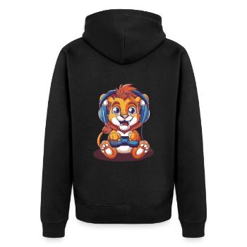 Jeu vidéo Lions - Veste à capuche bio Premium Unisexe - noir - Dos - Nico (187cm)