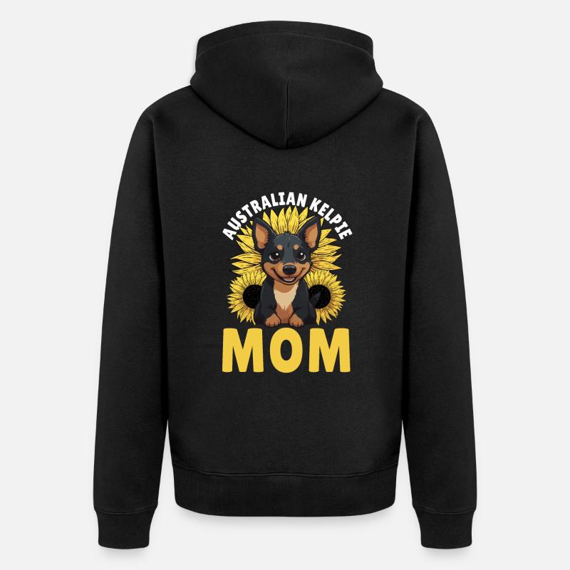 Cadeau de chien Kelpie - Veste à capuche bio Premium Unisexe - noir