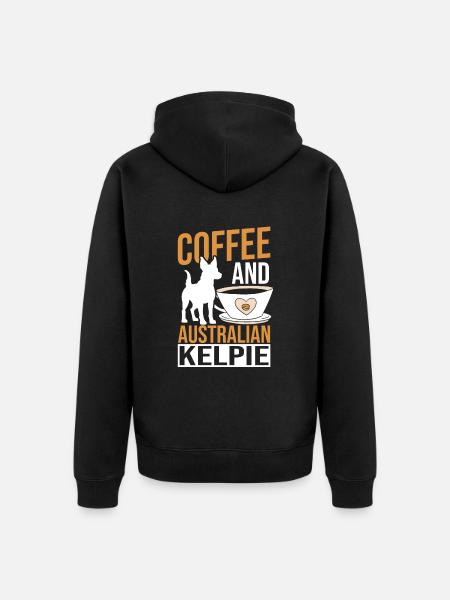 Kelpie Dog Gift - Unisex Premium Organic Zip Hoodie - black