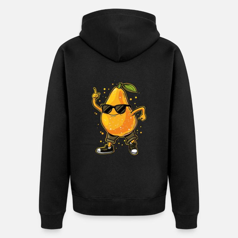 Mango-Dabbing - Unisex Premium Bio Zip Hoodie - Schwarz