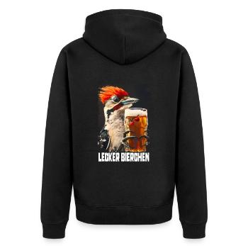 Délicieux pic à la bière - Veste à capuche bio Premium Unisexe - noir - Dos - Nico (187cm)