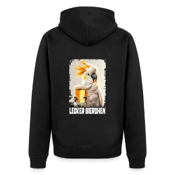 Délicieux cacatoès à la bière - Veste à capuche bio Premium Unisexe - noir - Dos - Nico (187cm)