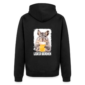 Délicieuse bière chinchilla - Veste à capuche bio Premium Unisexe - noir - Dos - Nico (187cm)