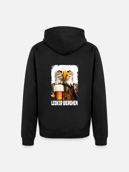 Delicious Beer Adler - Unisex Premium Organic Zip Hoodie - black